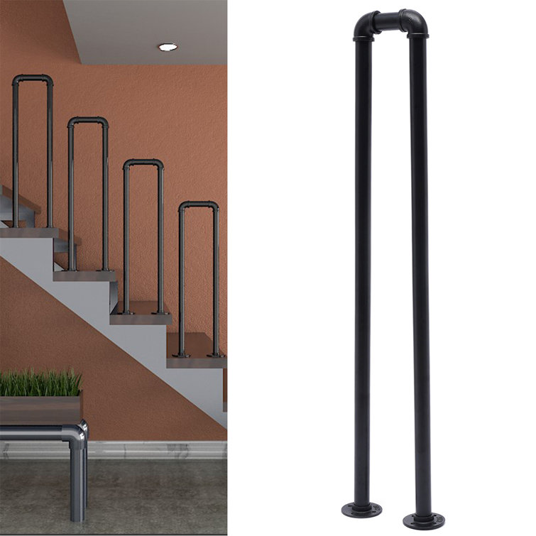 FRONG Industrial U-Shaped Stair Handrail & Reviews | Wayfair